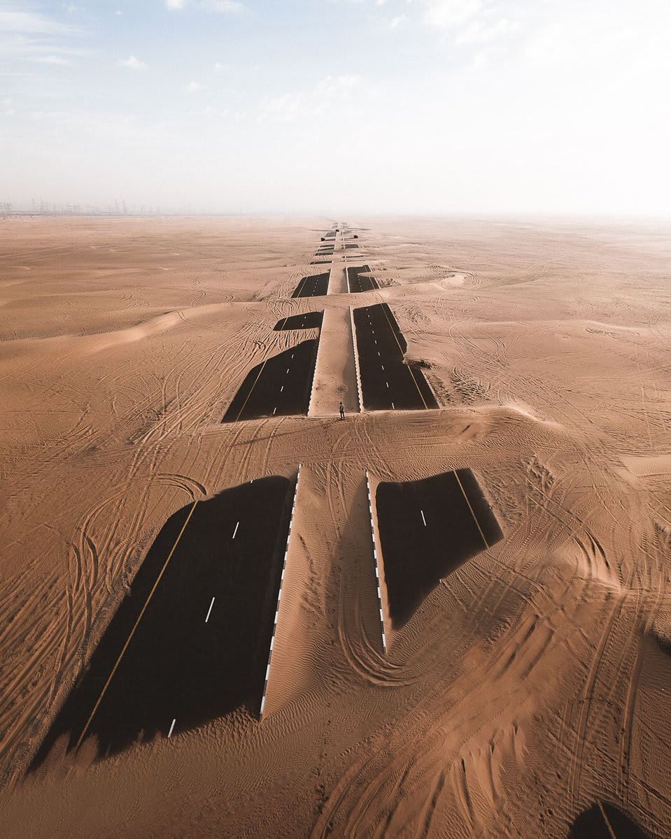 Forgotten roads 😯 HelloFrom Dubai, UAE