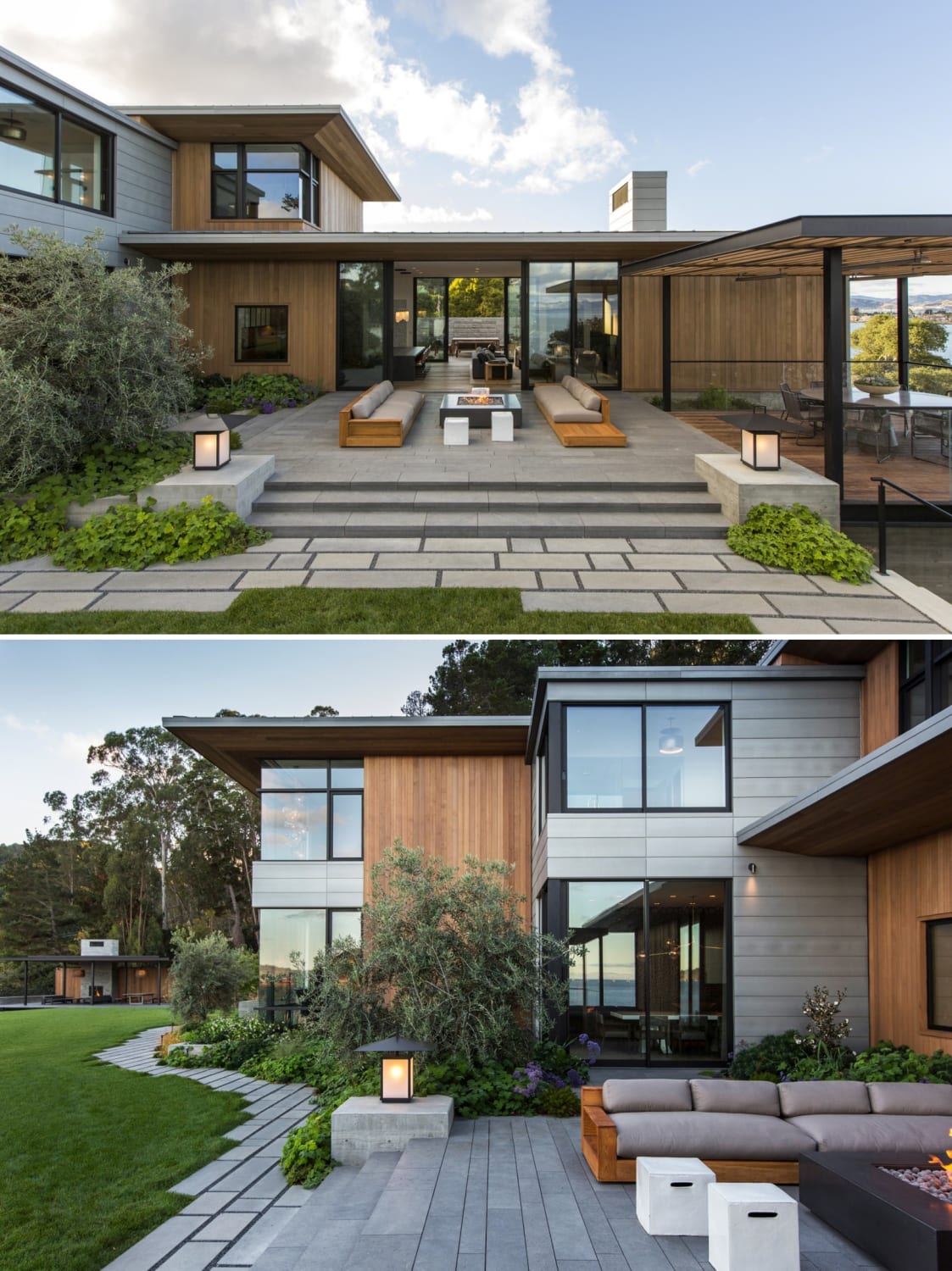 Residence on an east facing bluff of the Tiburon Peninsula overlooking the San Francisco Bay, Marin County, California by Walker Warner Architects (Photo: Laure Joliet)
