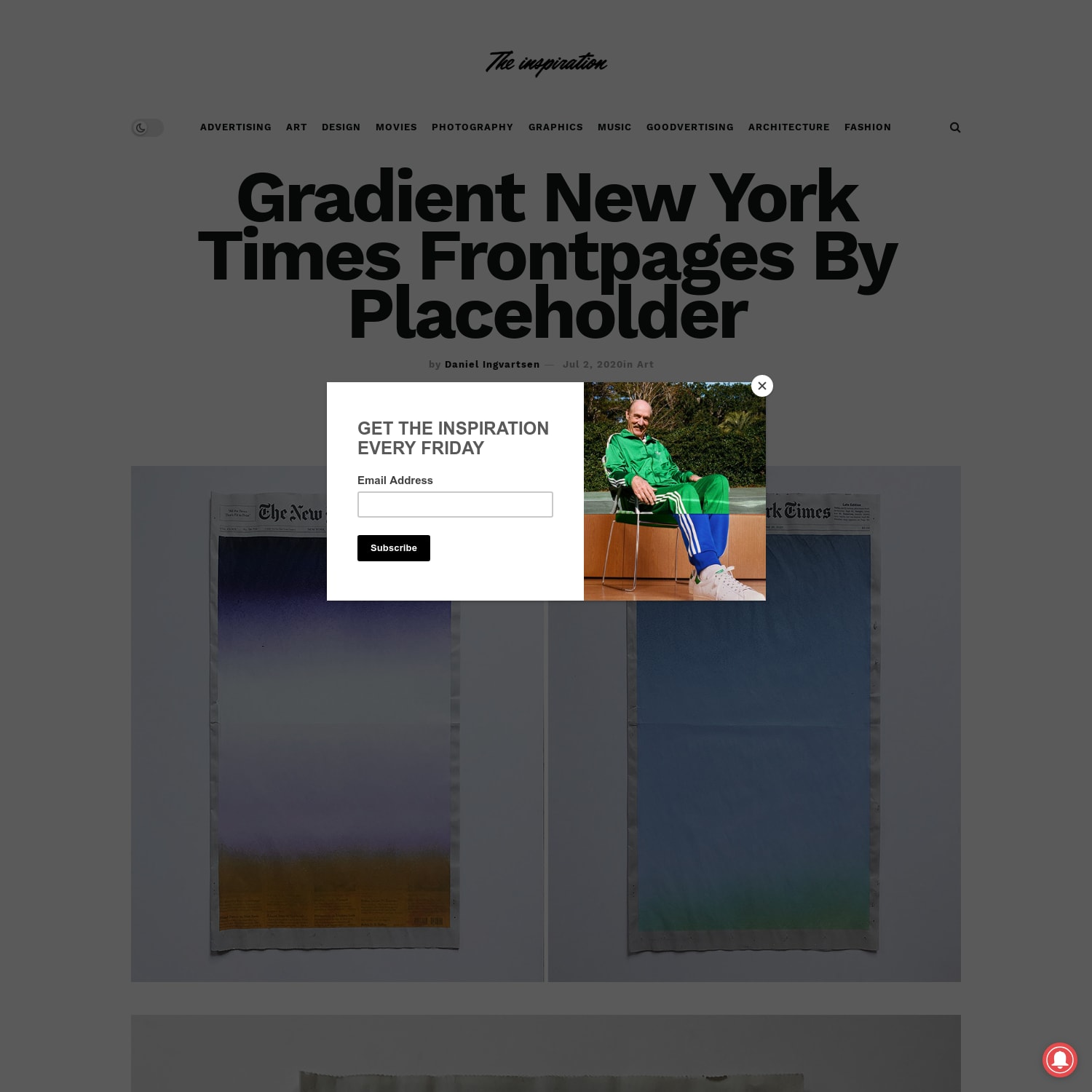 Gradient New York Times Frontpages By Placeholder