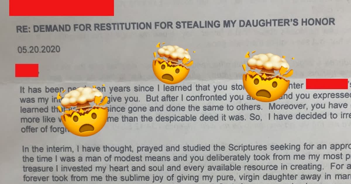 Unhinged Dad Sends Letter To a Guy About Breaking Up With His Daughter