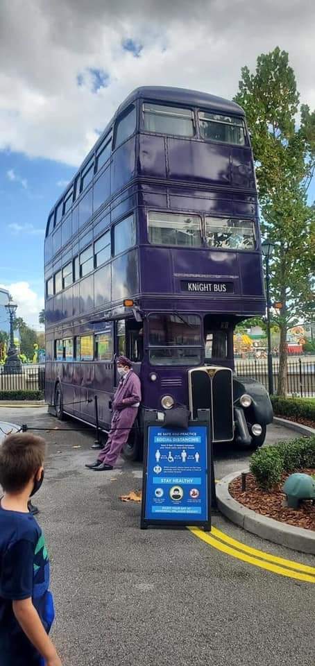 Tripple Decker 'Knight Bus' in Harry Potter Land, Universal Studios Theme Park, Orlando, Florida