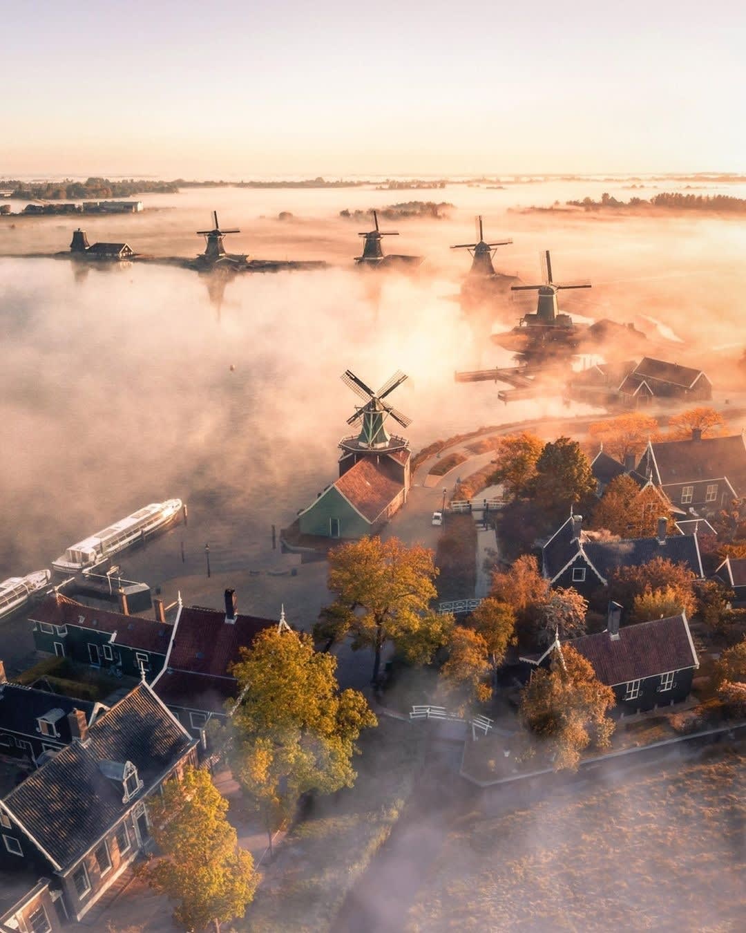 Misty morning in Netherlands