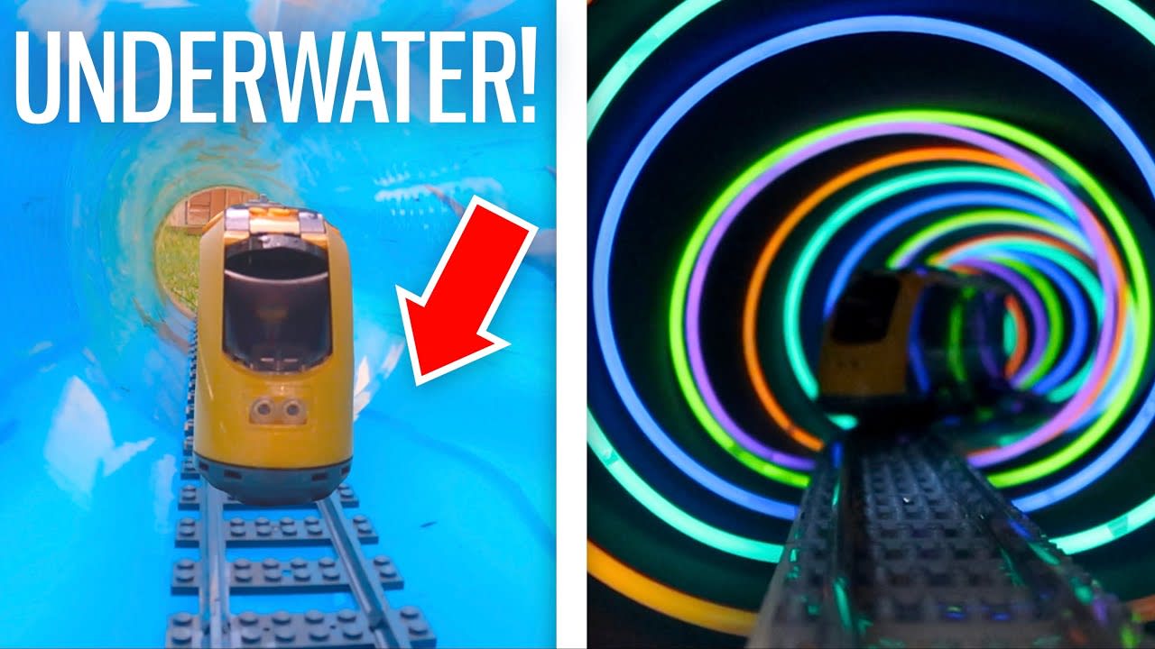 I Built a HUGE Lego Railway - Up Stairs & Underwater! [12:32]