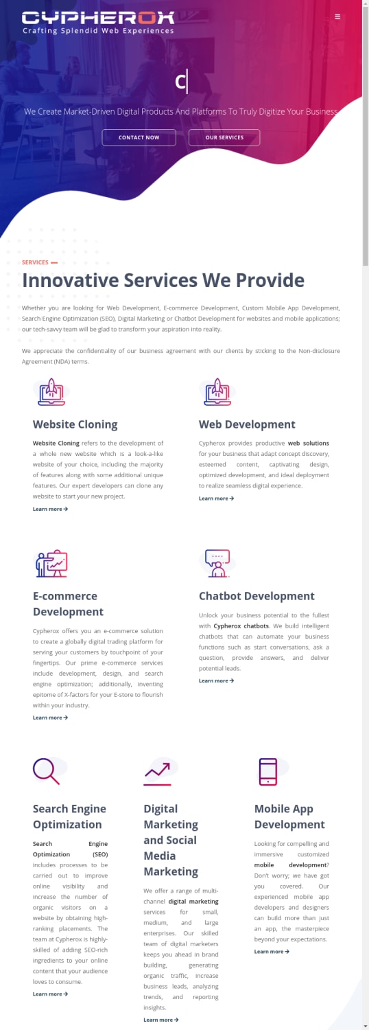 Website Design & Development Company in Ahmedabad - Cypherox Technologies
