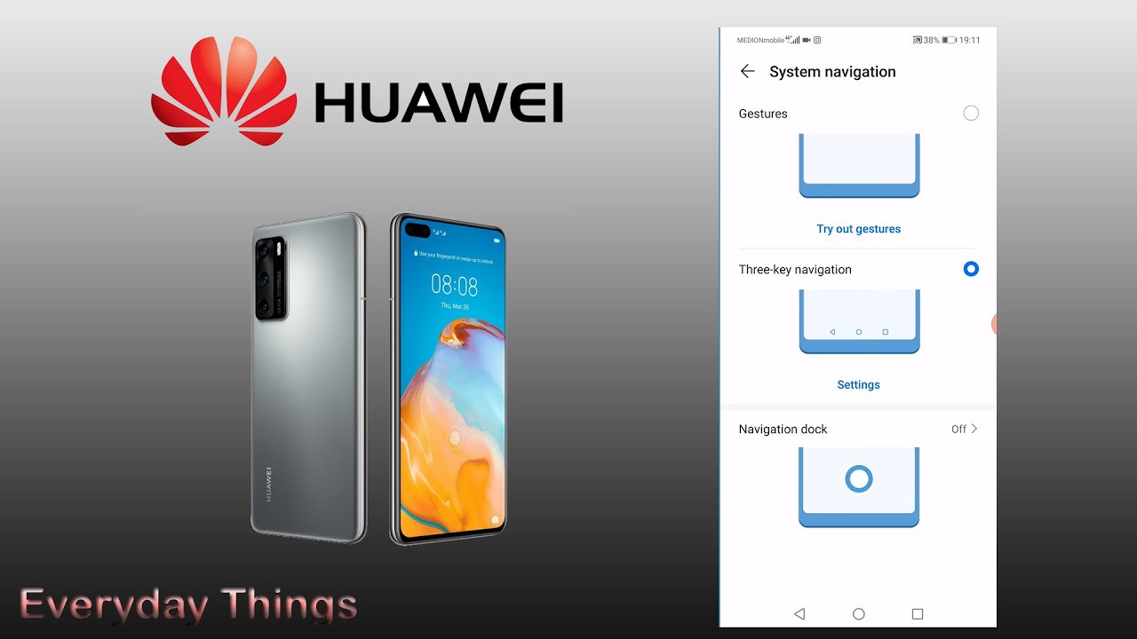 How to change navigation bar menu on Huawei