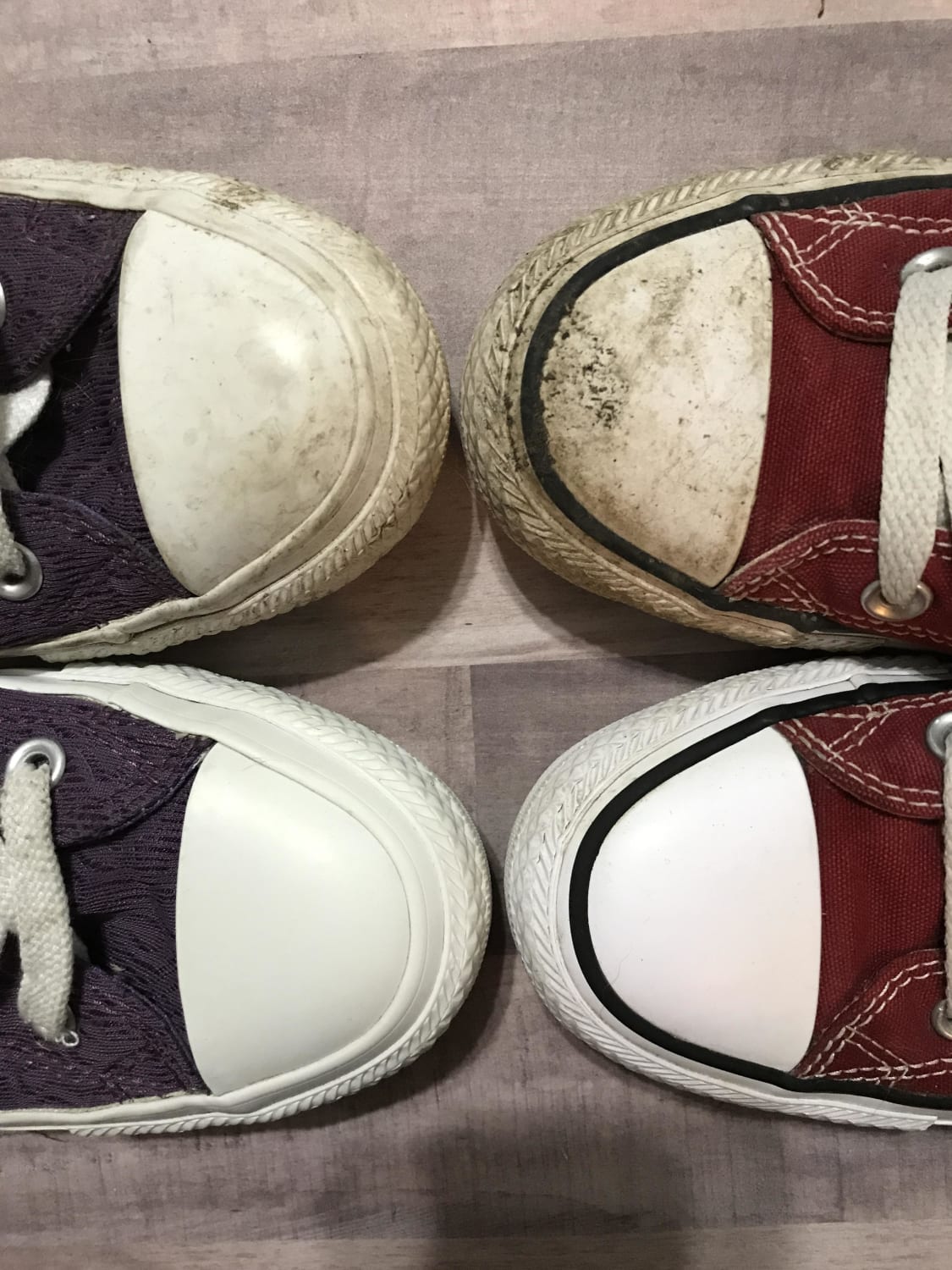 I always find the before and after of cleaning my shoes nice