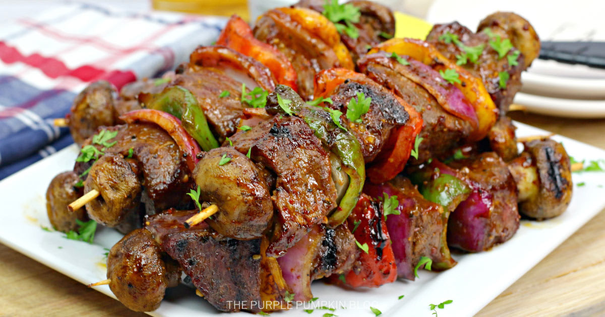 Sweet & Spicy Bourbon Steak Kebabs - Perfect for Summer Barbecues!