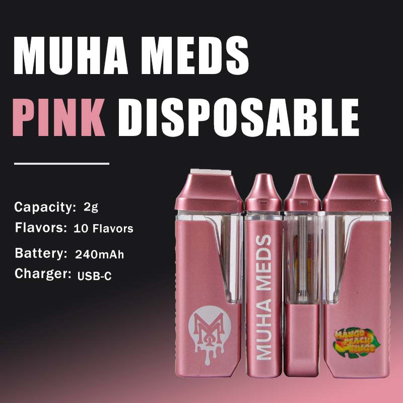 Pink Muha Med Disposable | Muha Meds 2g Pink