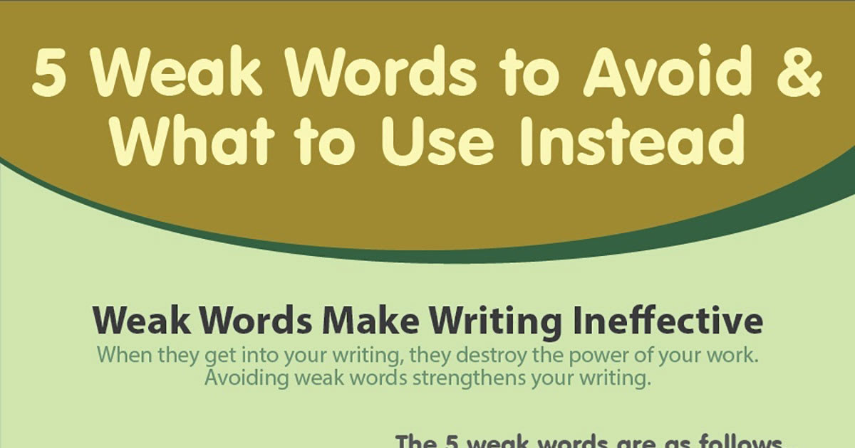 5 Weak Words to Avoid & What to Use Instead (Infographic)
