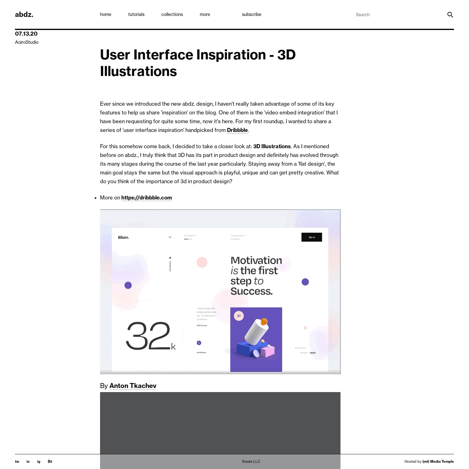 User Interface Inspiration - 3D Illustrations