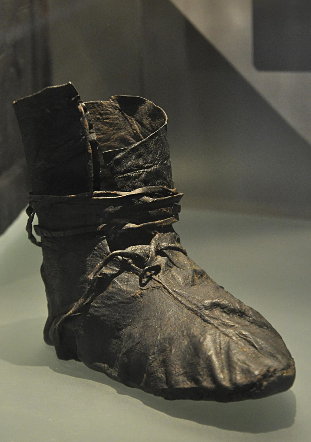 A Viking Boot from a ship-burial, Oseberg, Norway 9th-10th Century.