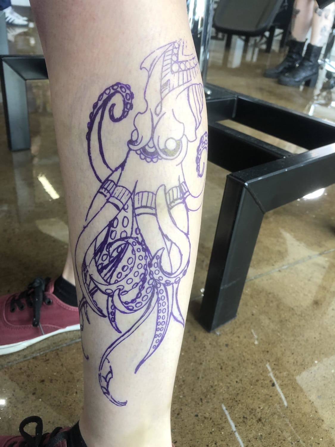 Just got out of this 4 hour session for my beautiful squid. Tattoo done by Danny Hernandez from Heart Tattoo in Tampa Fl.