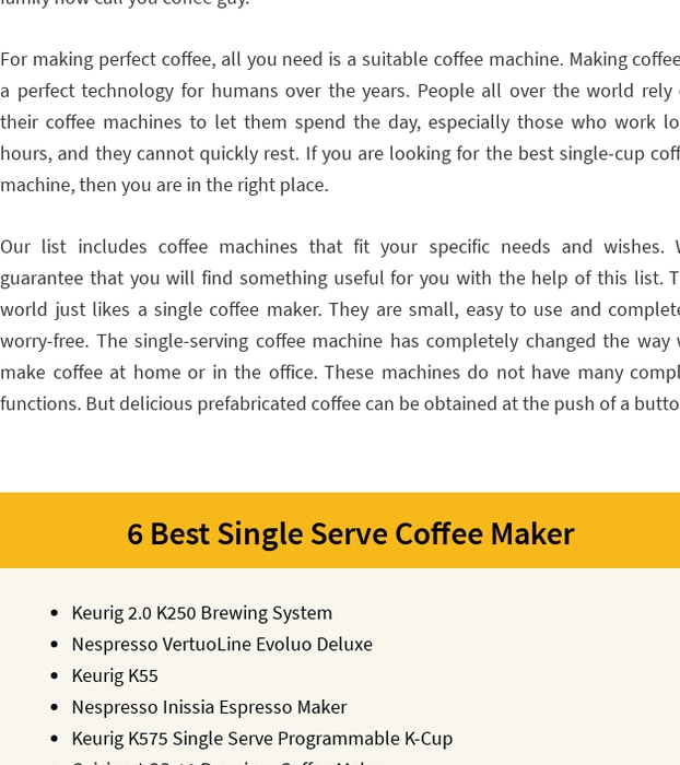 The 5 Best Single Serve Coffee Maker Reviews & Guide 2018