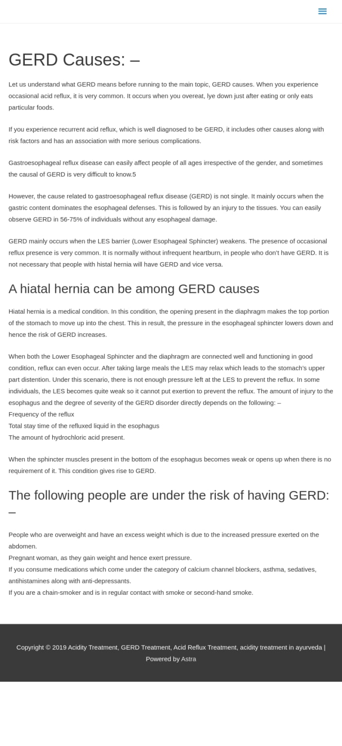 GERD causes are varied which requires frequent detection.