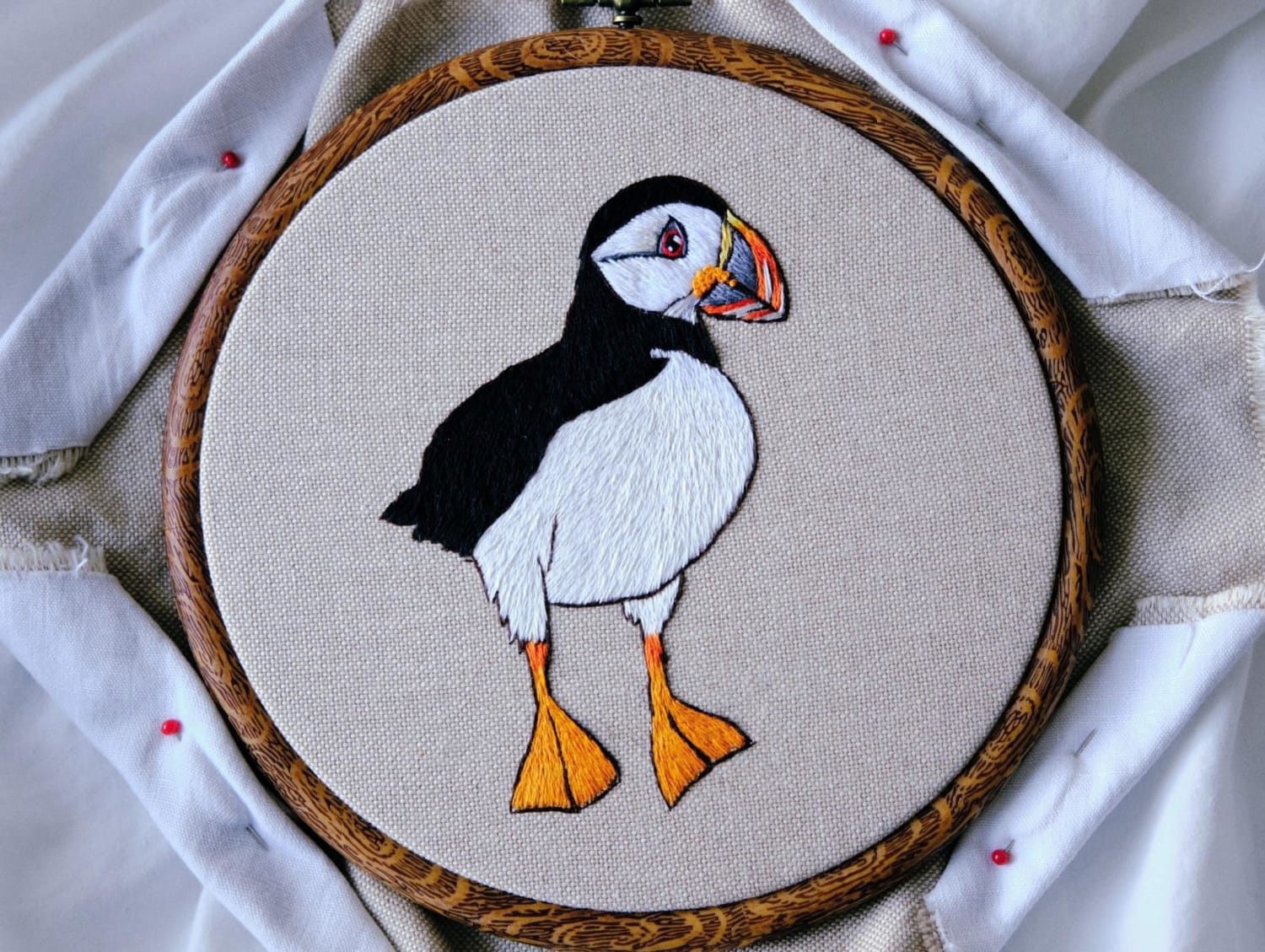 Not quite finished with this little puffin. There's still highlights/ shadows and final touches left to do! :))