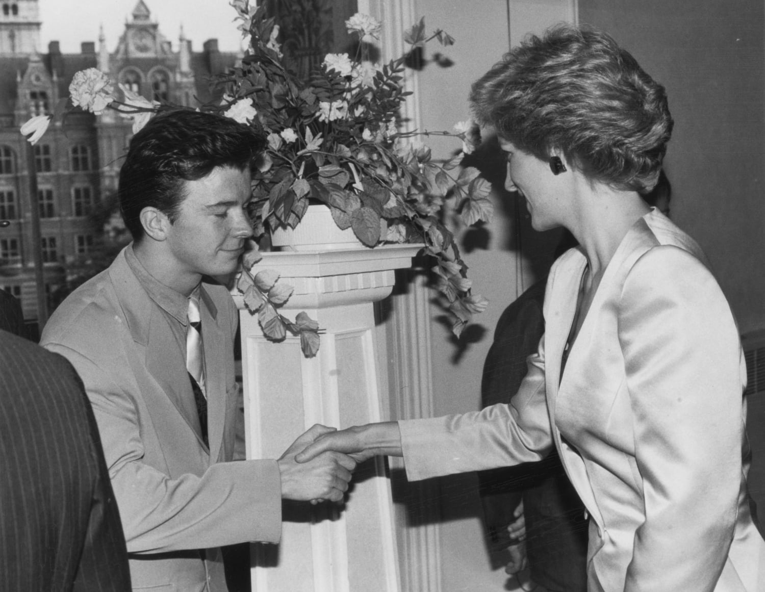 Rick Astley meeting Princess Diana after rolling to No. 1 in 1988