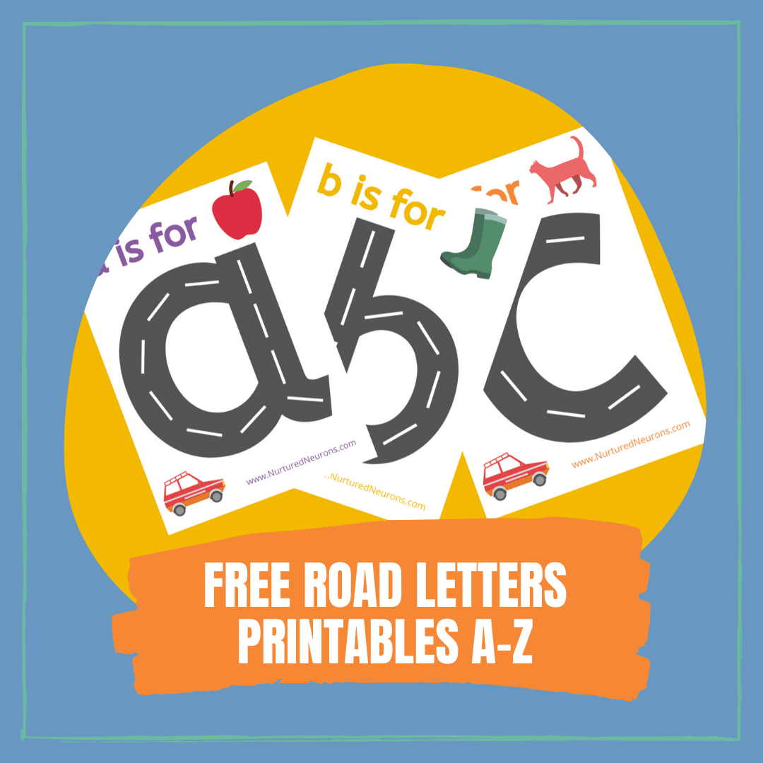 Free Road Letters - For Developing Pre-Writing Skills