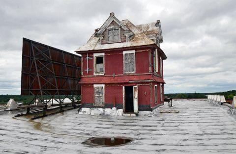 An abandoned house on the top of abandoned factory in Syracuse,NY
