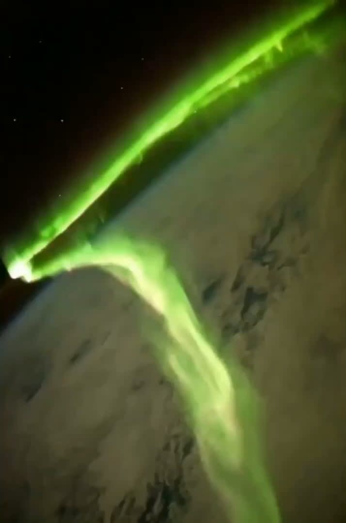 The northern lights viewed from space