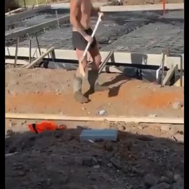 WCGW hitting a spray paint can with a shovel