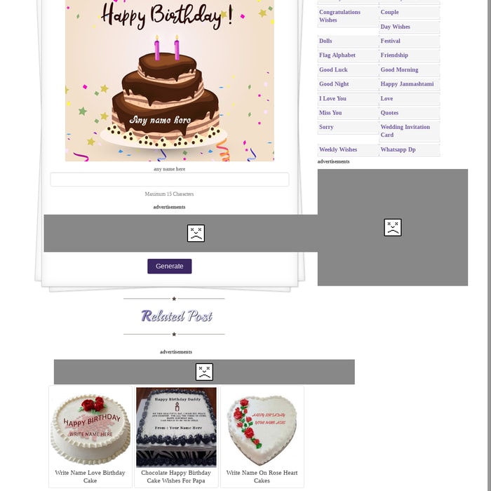 birthday cake with name edit