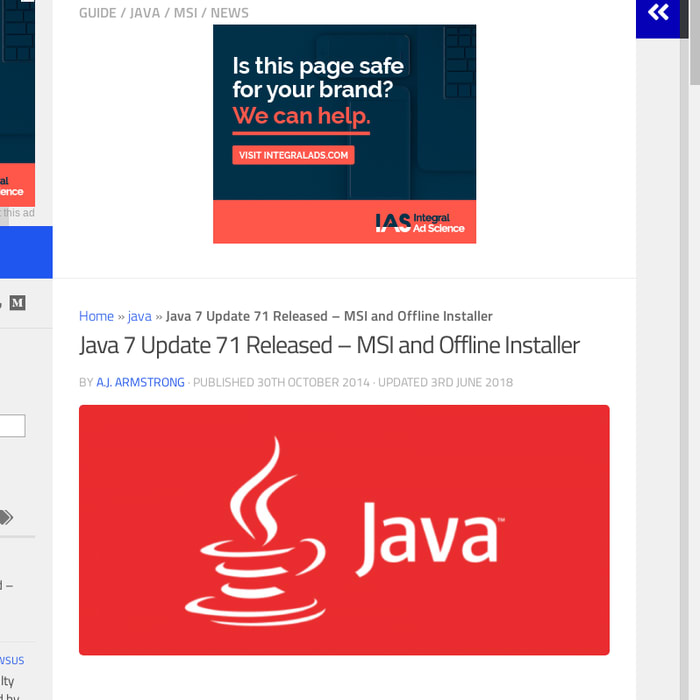 Java 7 Update 71 Released - MSI and Offline Installer
