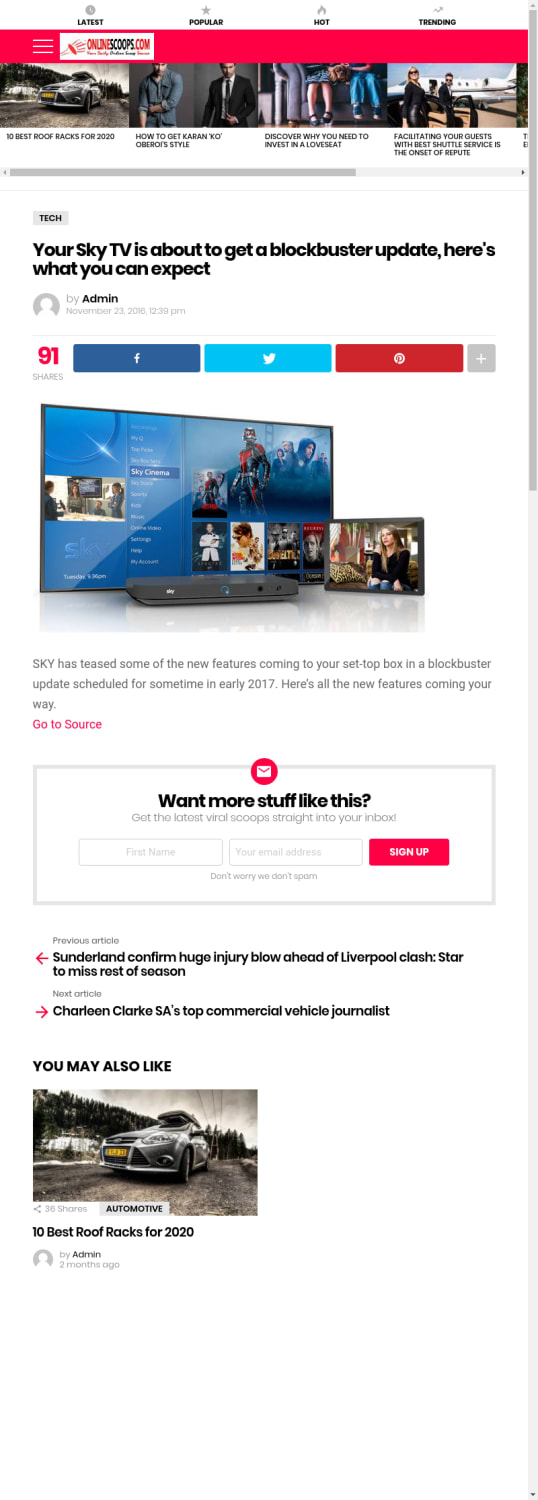 Your Sky TV is about to get a blockbuster update, here's what you can expect