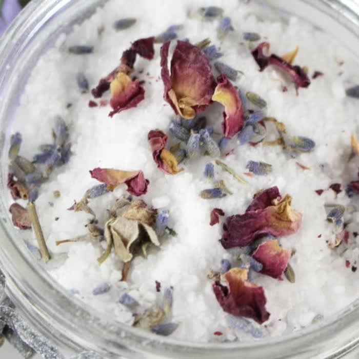 DIY Bath Salts Recipe With Lavender And Rosemary