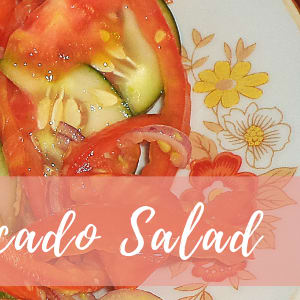 Simple Tomato Cucumber and Avocado Salad