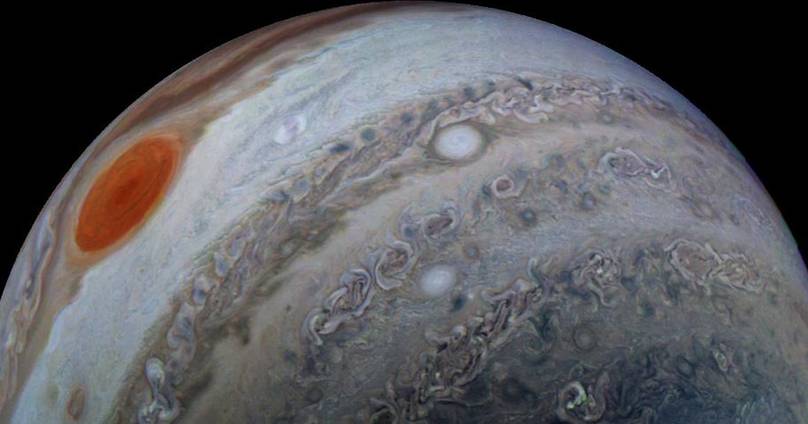 NASA Spacecraft Juno Sends Back Stunning Images Taken Near Jupiter Cloud Tops