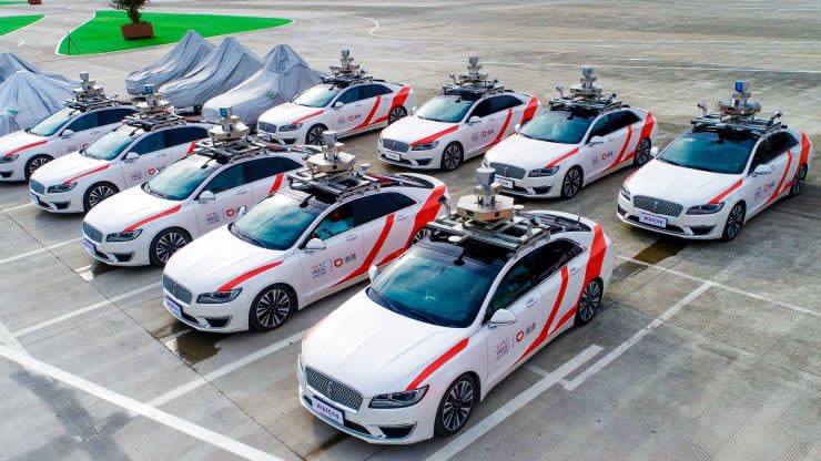 These driverless cars in Shanghai form the world's first 'robotaxi' fleet