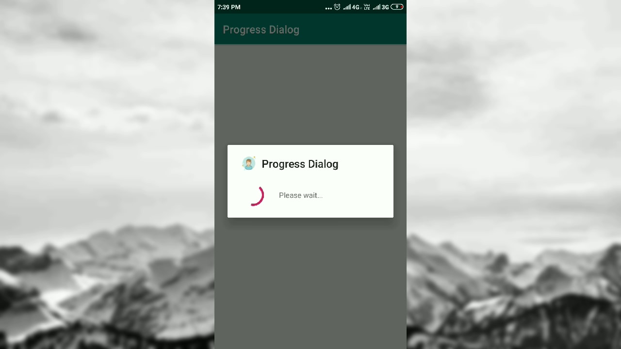 How to create ProgressDialog in android