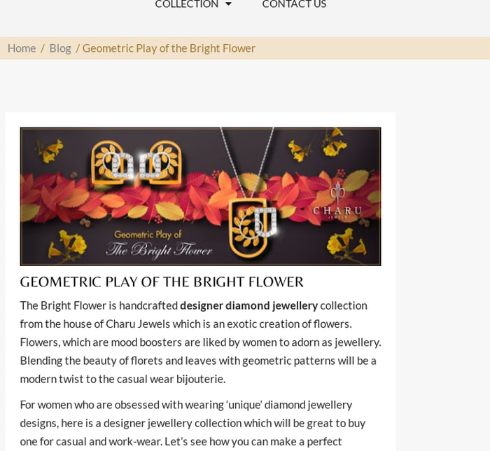 Geometric Play of the Bright Flower - Charu Jewels