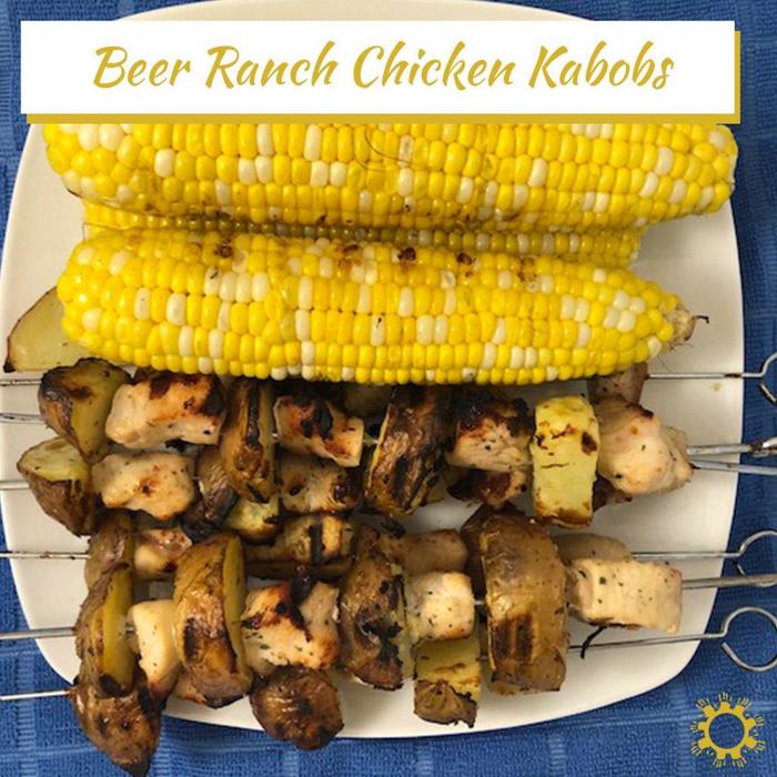 Beer Ranch Chicken Kabobs