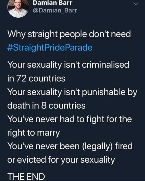 Why straight people don’t need a “straight pride parade”
