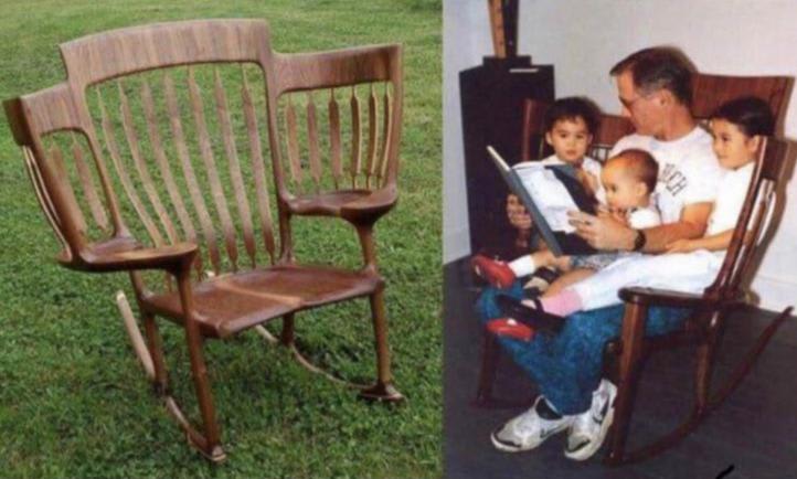 This reading rocking chair takes family time to the next level