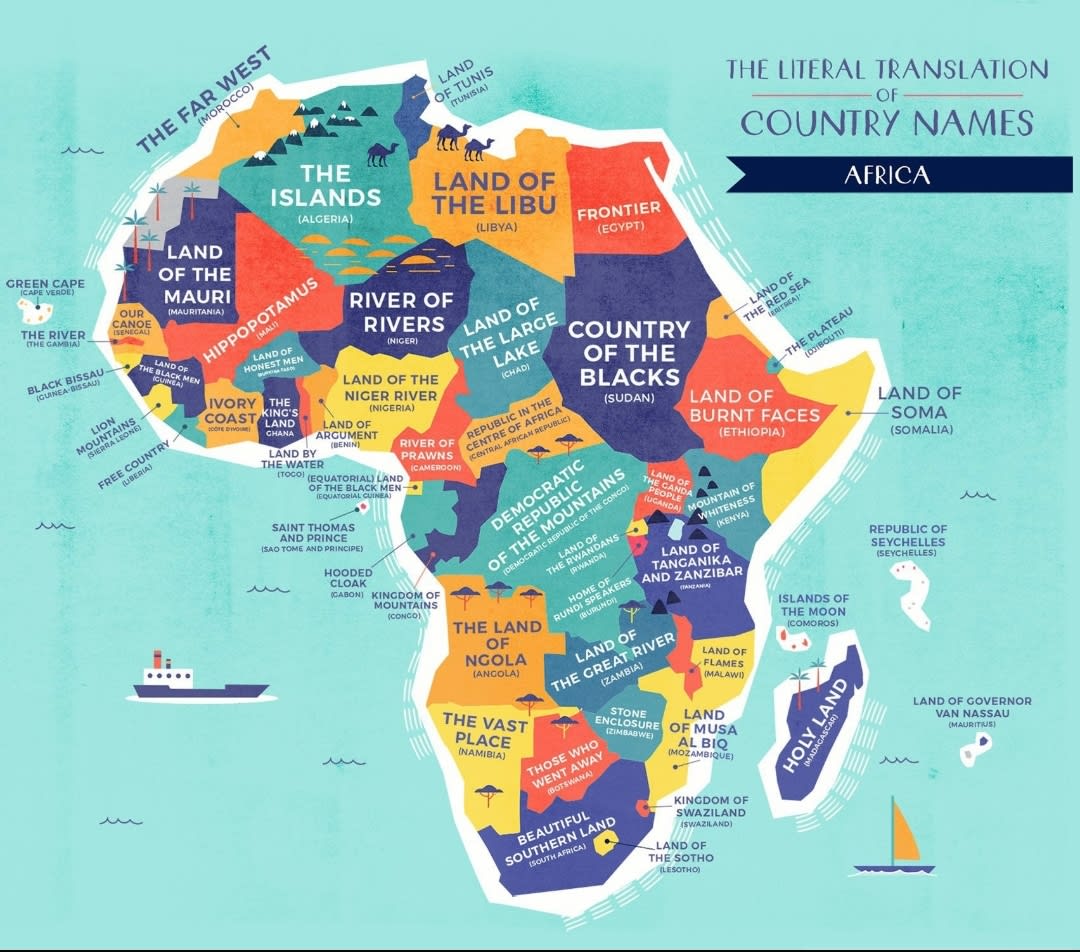 African countries translated to their literal meanings