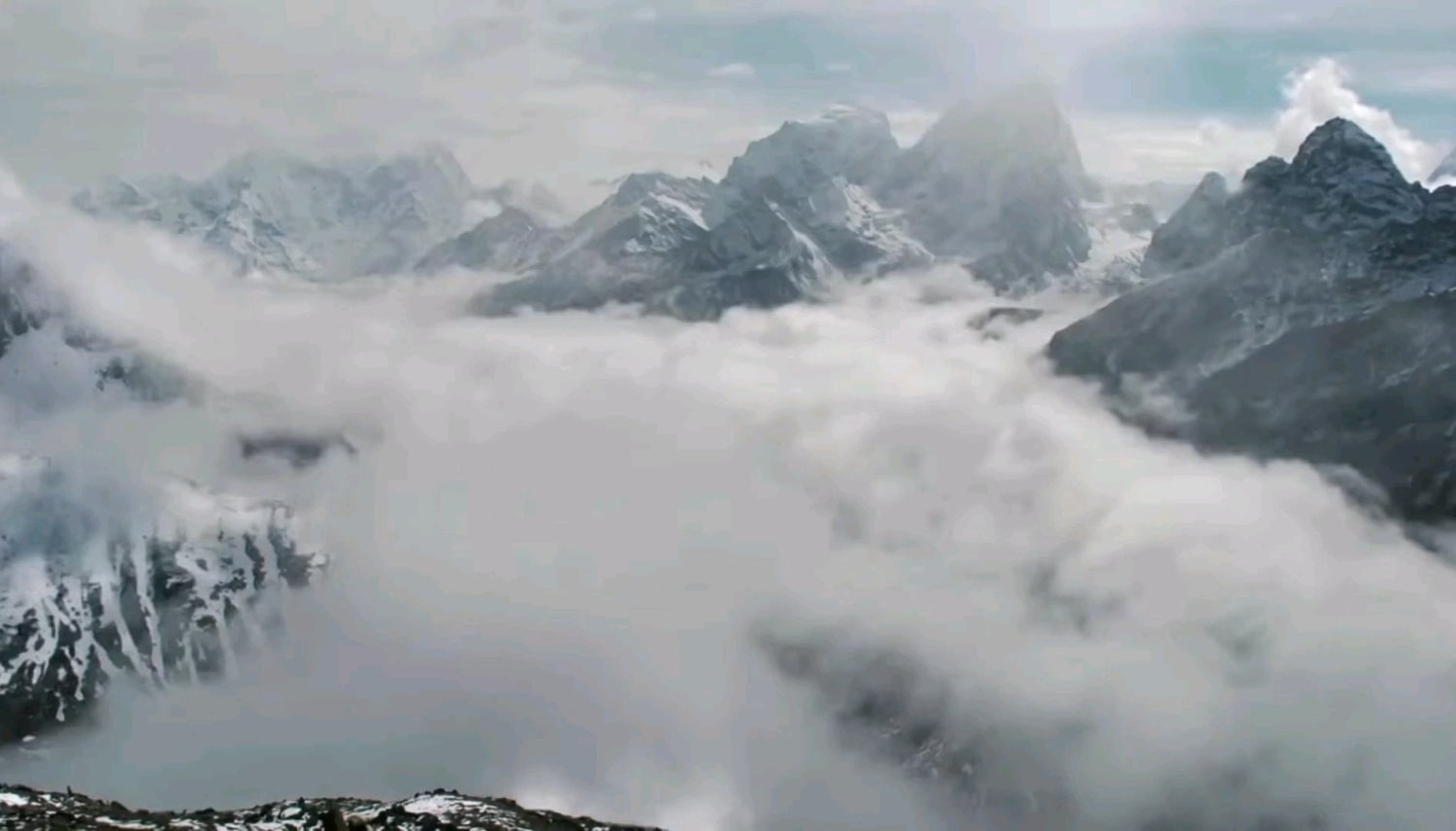 Mountains with a river of clouds
