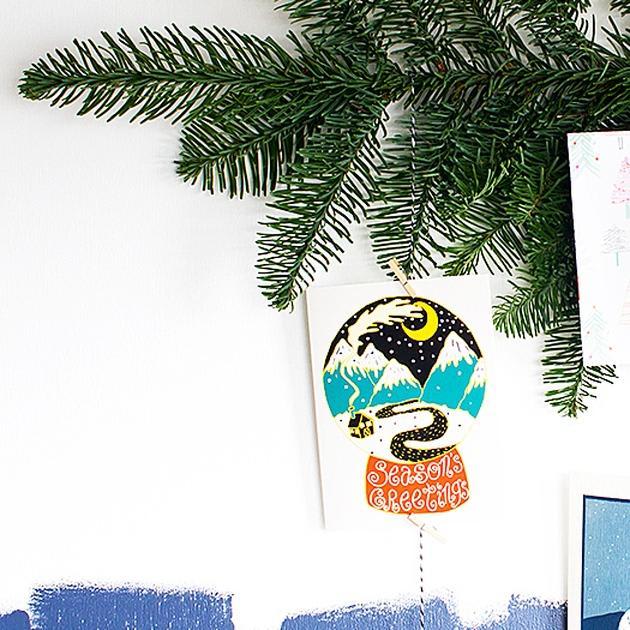 Show off your Holiday Cards in Style with this DIY Branch Holiday Card Display
