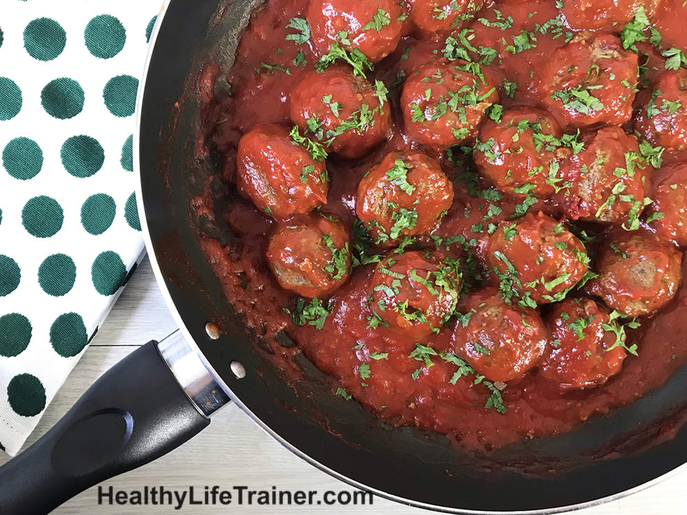 Homemade Italian Meatballs In A Tomato Sauce