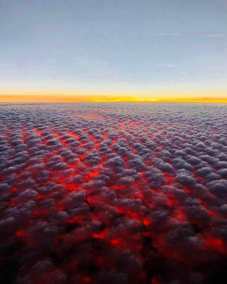 Sunset from above the clouds ❤️