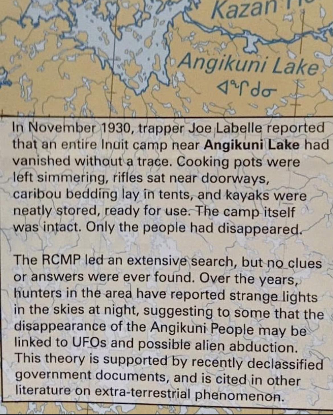 Angikuni Lake Incident - anyone heard about this? Wondering if it’s legit or been debunked.. fascinating.
