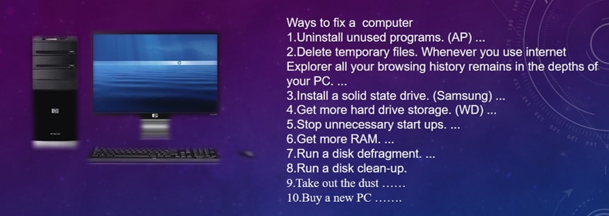 Ways to fix a computer