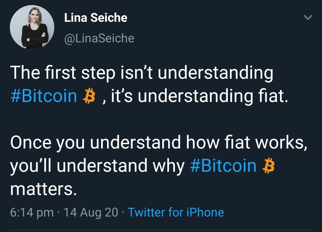 Well said about Crypto and Fiat.