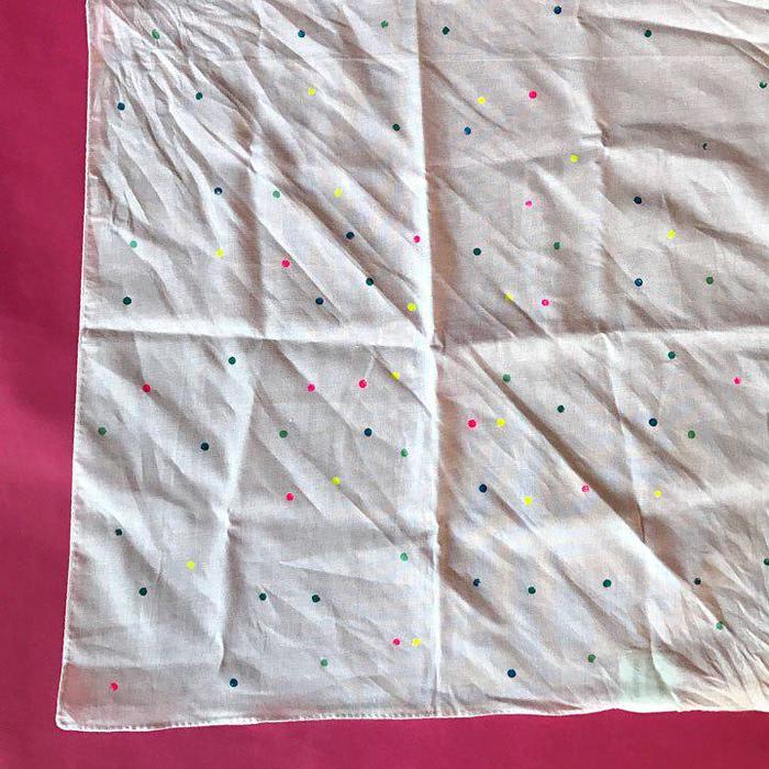 DIY Rainbow Polka Dot Printed Bandana