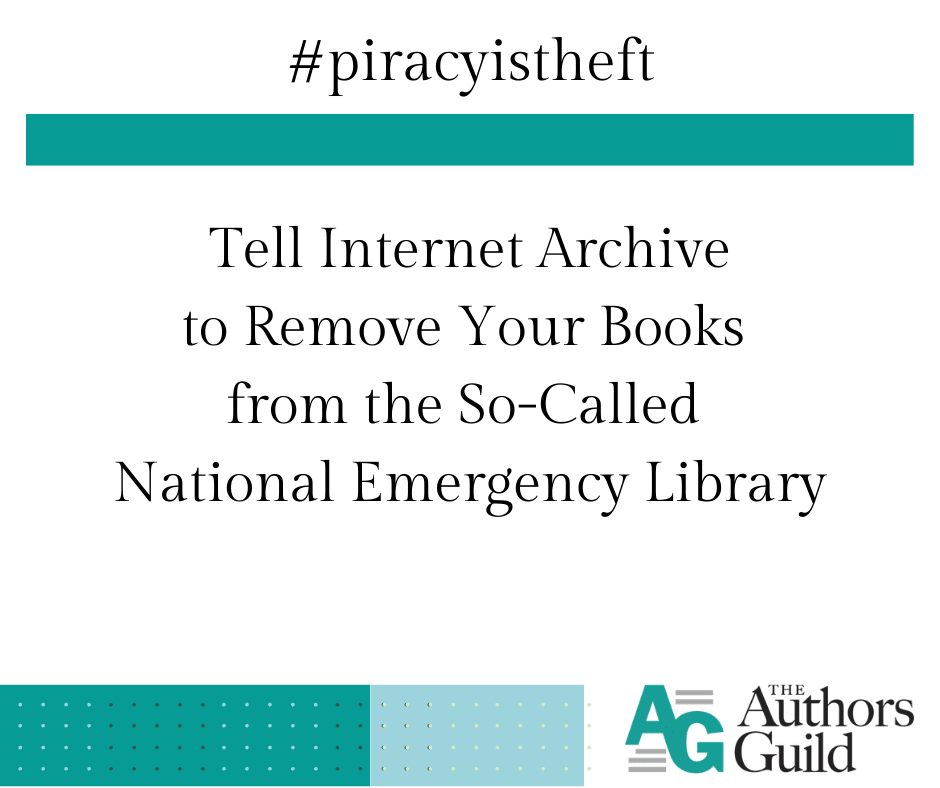 Tell Internet Archive to Remove Your Books from the So-Called National Emergency Library
