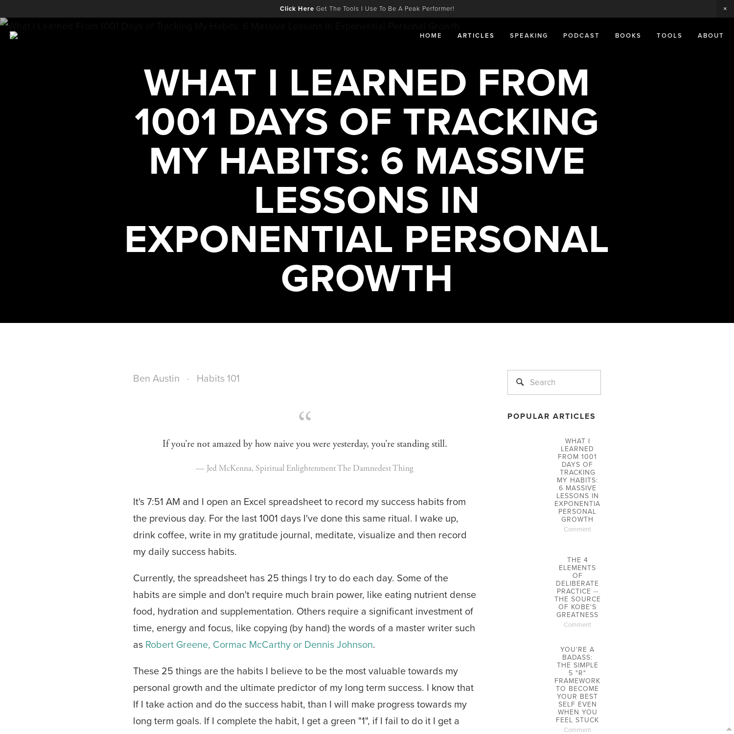 What I Learned From 1001 Days of Tracking My Habits: 6 Massive Lessons In Exponential Personal Growth