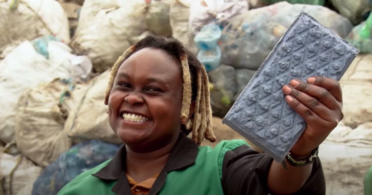 Kenyan Engineer Recycles Plastic Into Bricks That Are Stronger Than Concrete