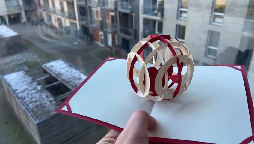 Origami Architecture Valentine’s Day card