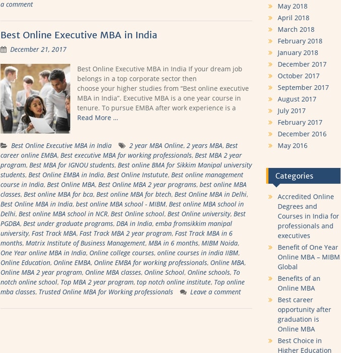 Best Online Executive MBA in India Archives
